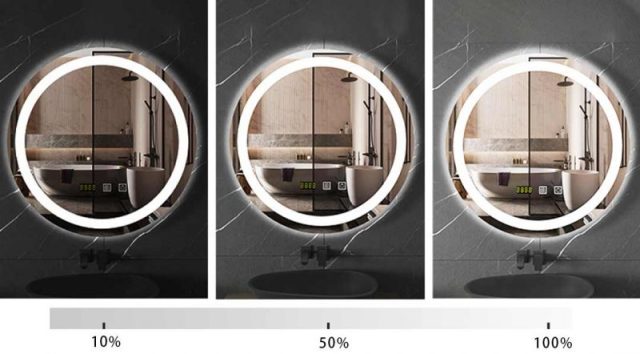 frameless-round-bathroom-vanity-mirror Detail image
