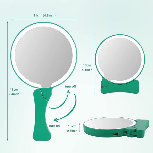 hand-mirror-with-light-rechargeable Detail image