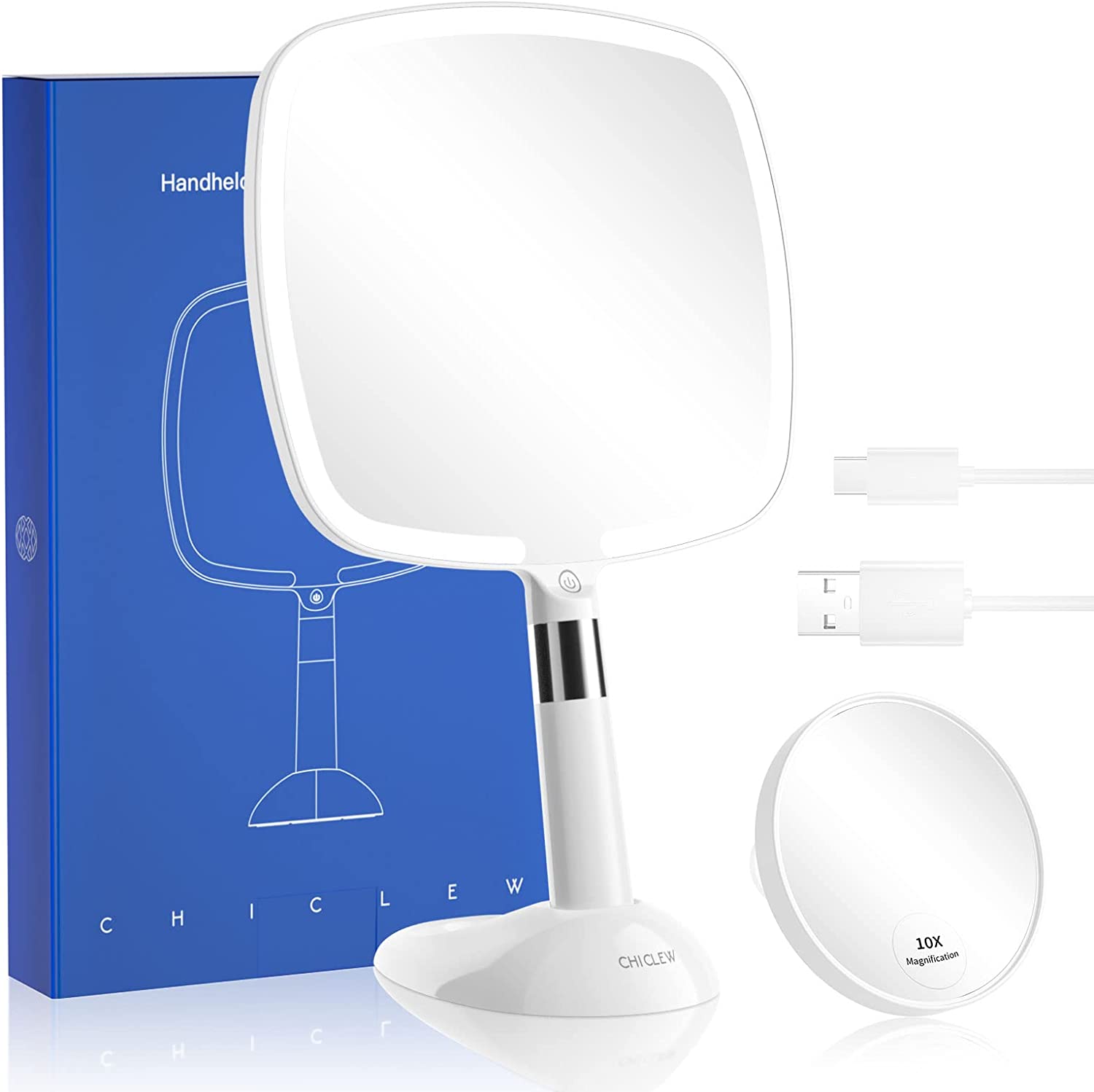 rechargeable-led-handheld-mirror 2-in-1 Rechargeable LED Handheld & Tabletop Mirror, 1X/10X