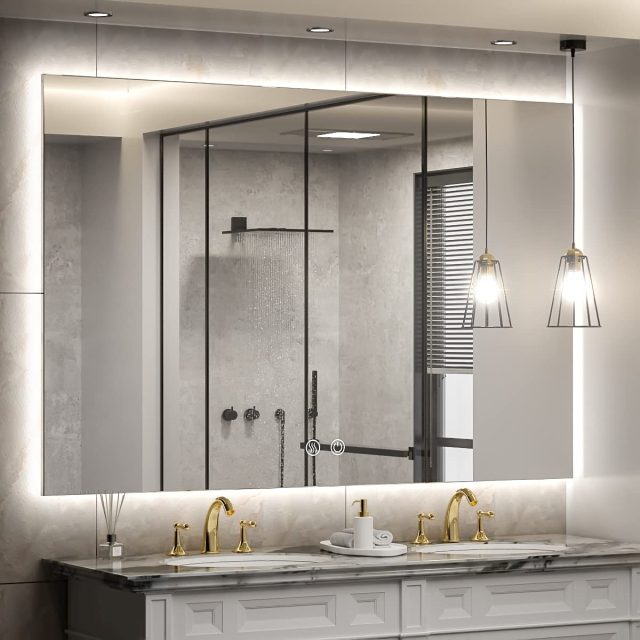Rectangular Backlit LED Bathroom Vanity Mirror