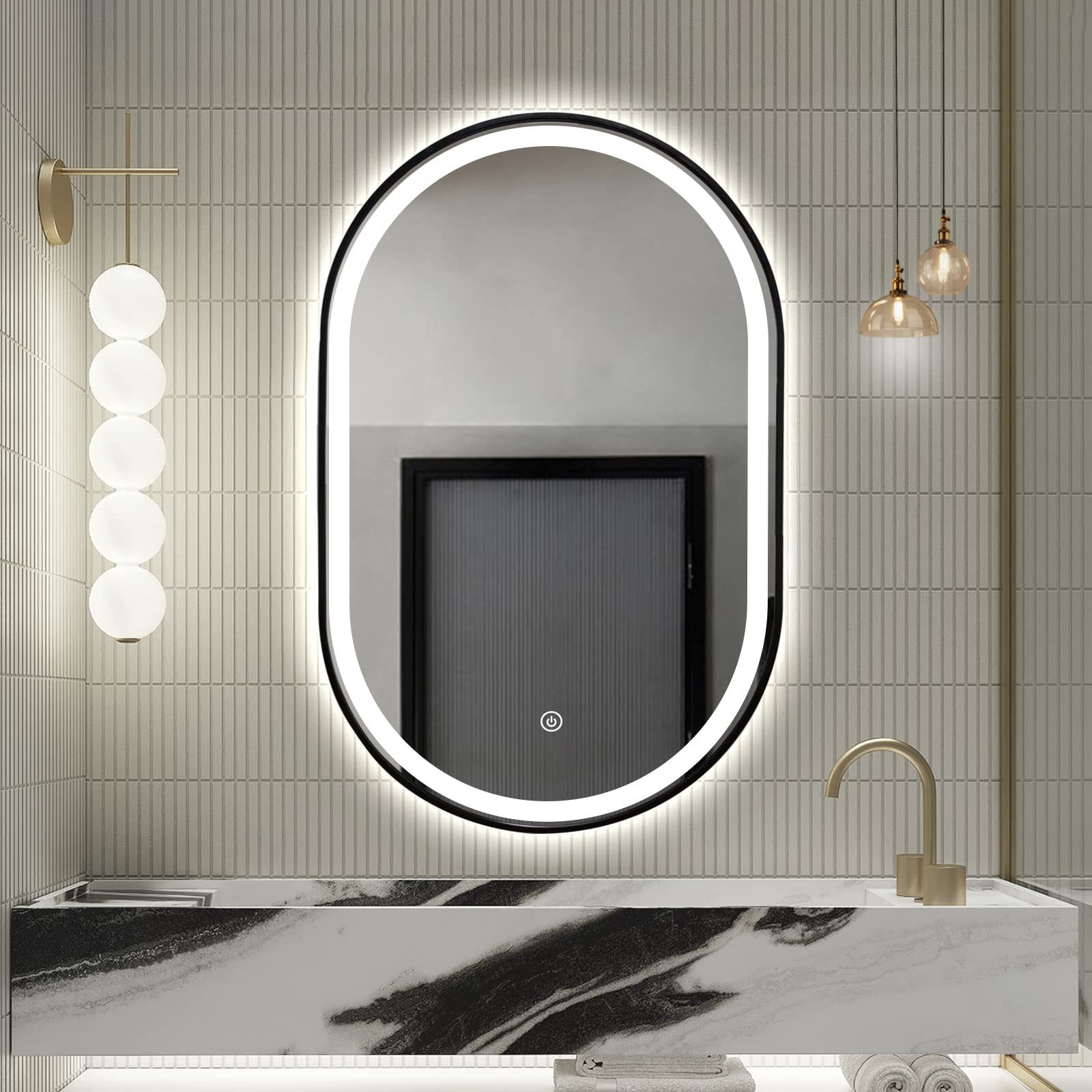 oval-led-bathroom-mirror Oval (Pill-Shaped) LED Bathroom Mirror