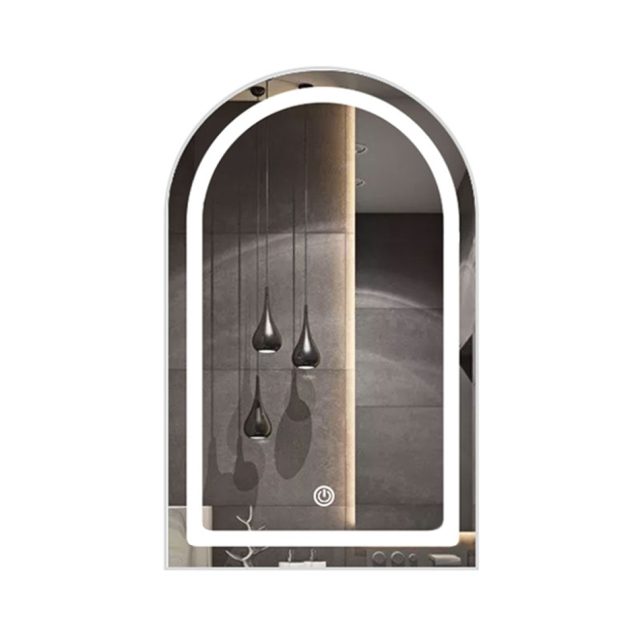 Smart LED Bathroom Mirror with Anti-Fog, Bluetooth & Time Display