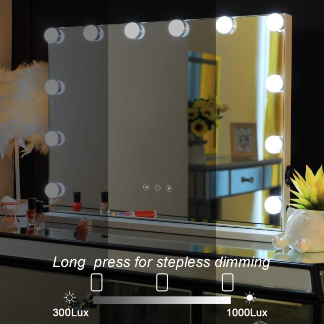 large-hollywood-lighted-vanity-mirror-with-15-dimmable-led-bulbs Product image