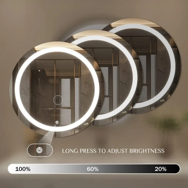 frameless-round-bathroom-vanity-mirror Product image
