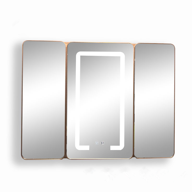 bathroom-mirror-cabinet-with-lights LED Bathroom Mirror Cabinet with Bluetooth Speaker & 3X Magnifier
