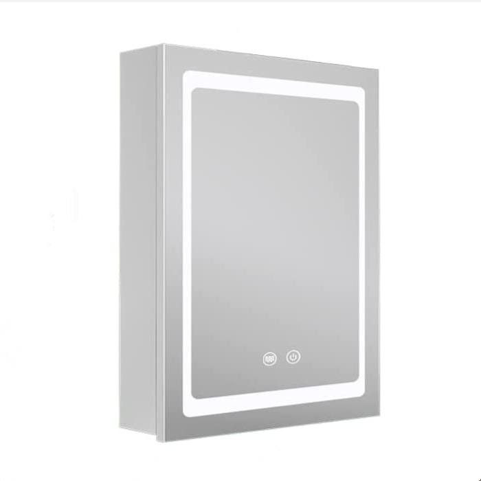 led-mirror-cabinet-for-bathroom Stainless Steel LED Mirror Cabinet with Anti-Fog, 20×28 in.