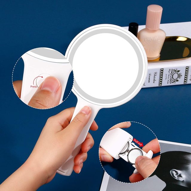 hand-led-mirror-round-mirror-with-handle Detail image