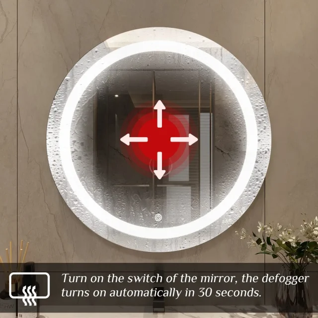 frameless-round-bathroom-vanity-mirror Product image