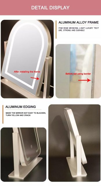 led-lighted-hairdressing-makeup-mirror Detail image