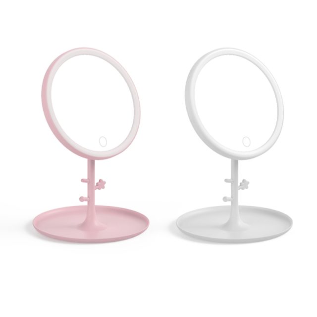 Rechargeable LED Plastic Makeup Mirror H, 90° Tilt