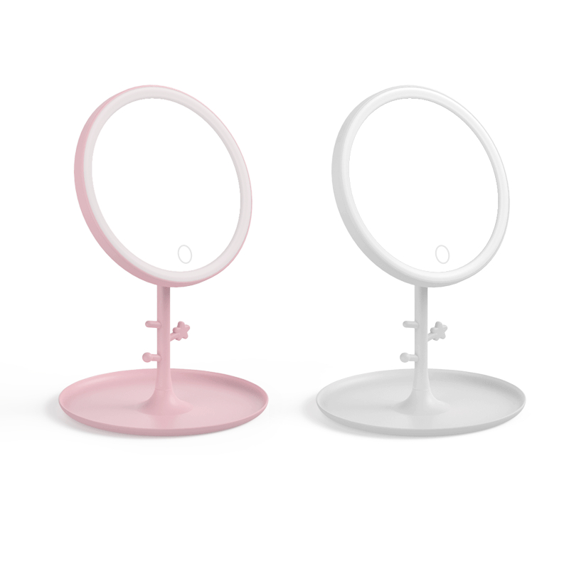 led-makeup-mirror-h Rechargeable LED Plastic Makeup Mirror H, 90° Tilt