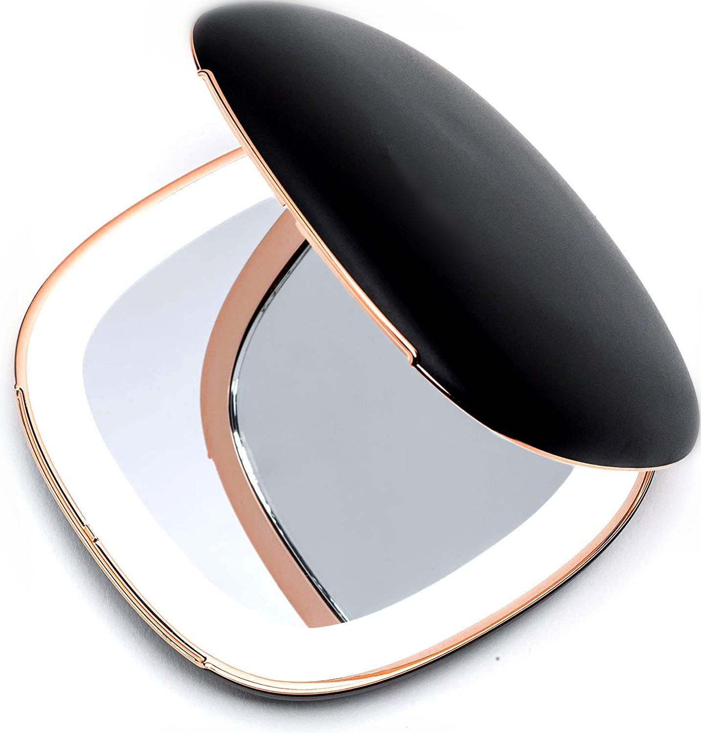 compact-makeup-mirror-with-led-lights LED Compact Mirror, 1X/10X Double-Sided, Rechargeable