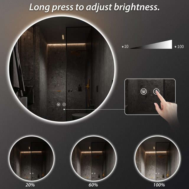 frameless-round-backlit-bathroom-mirror Product image