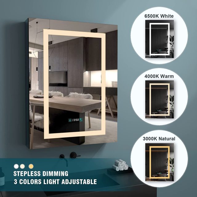led-mirror-medicine-cabinet-with-lights Product image