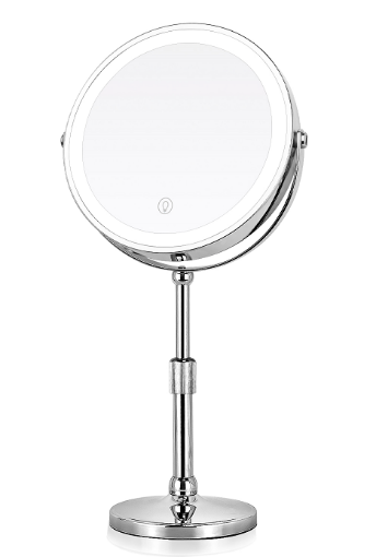 TCMM-R4 LED Double-Sided Tabletop Makeup Mirror TCMM-R4, 9 in., Telescopic Stem, 3000mAh