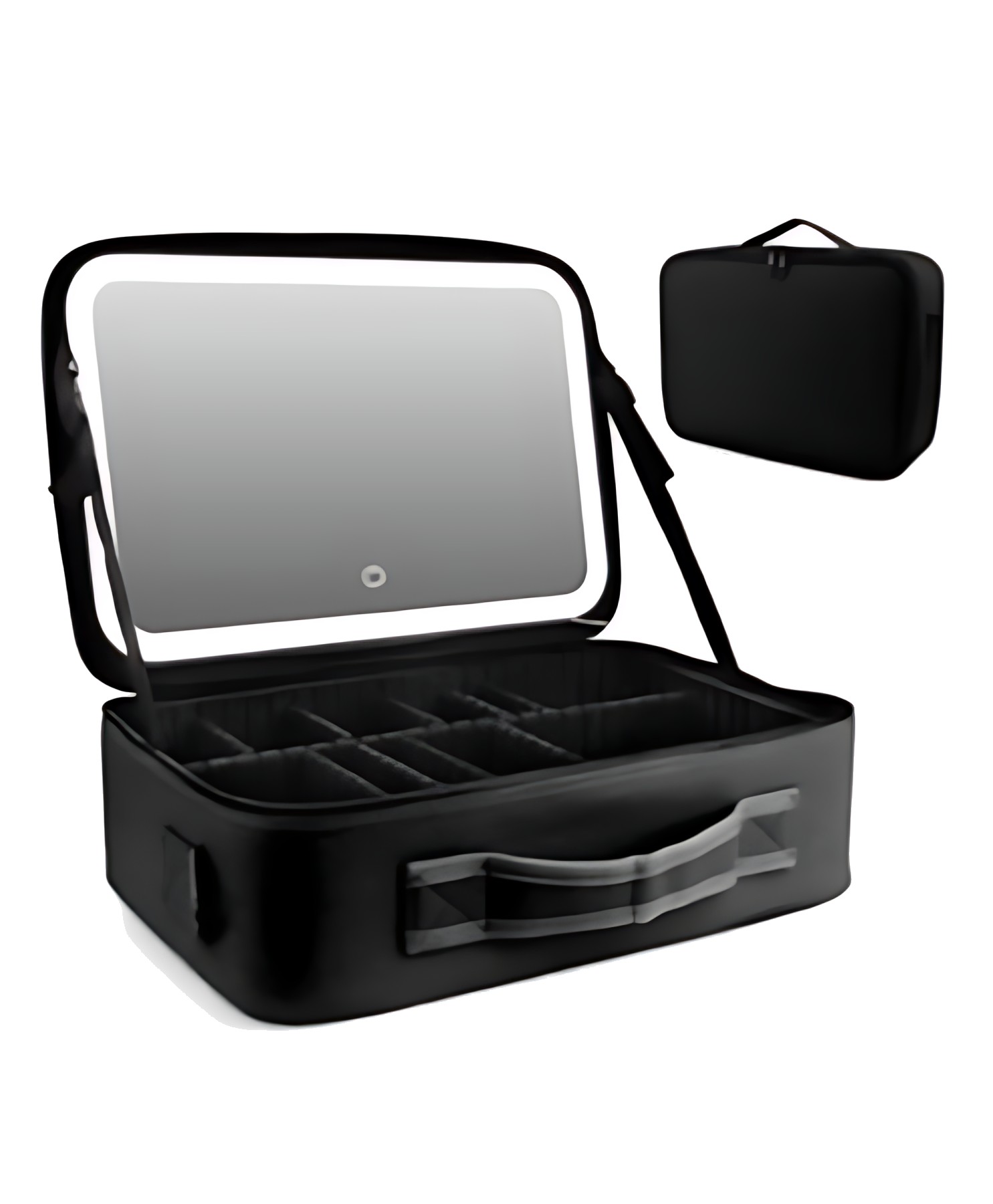 TCMZB-A LED Makeup Bag with Mirror TCMZB-A, PU Bag, 100 LEDs, Rechargeable