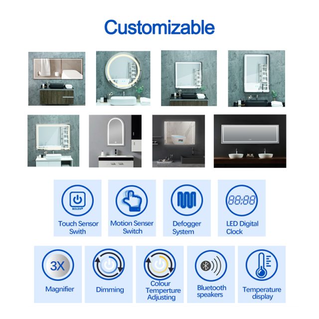 anti-fog-smart-led-bathroom-mirror Detail image