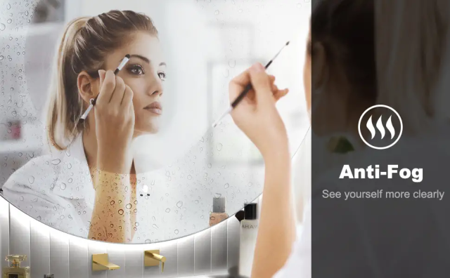 frameless-round-backlit-bathroom-mirror Detail image