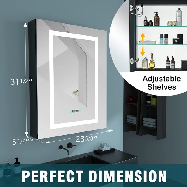 led-mirror-medicine-cabinet-with-lights Product image
