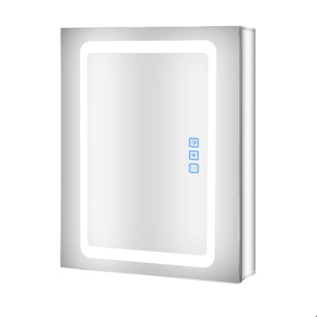 LED Medicine Cabinet with Defogger & Outlets, Recessed or Surface Mount