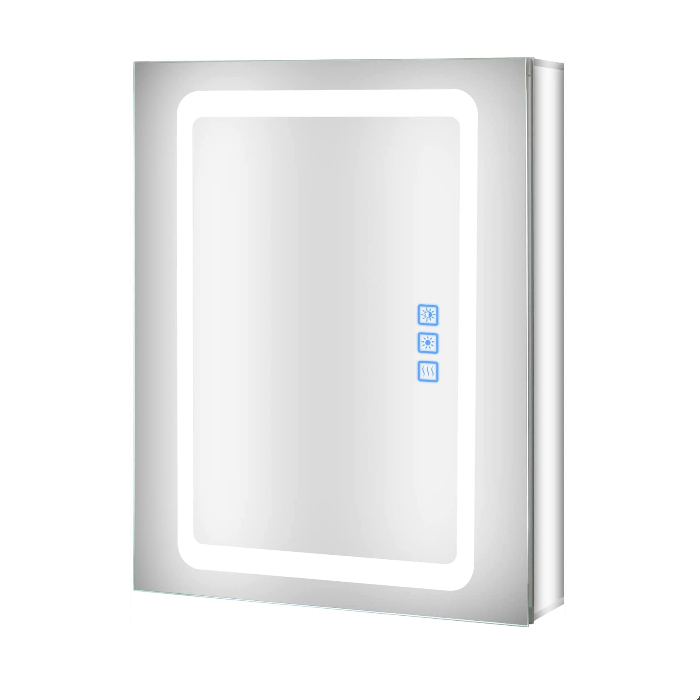 medicine-cabinet-with-led-light LED Medicine Cabinet with Defogger & Outlets, Recessed or Surface Mount