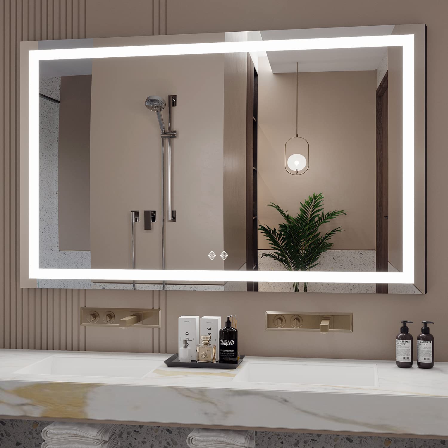 led-bathroom-mirror-48x30 LED Bathroom Mirror 48×30 in., Anti-Fog & Dimmable
