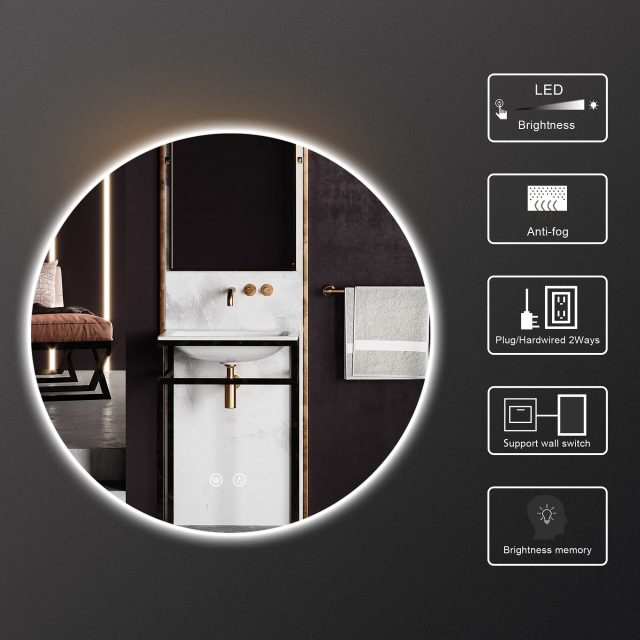 frameless-round-backlit-bathroom-mirror Product image