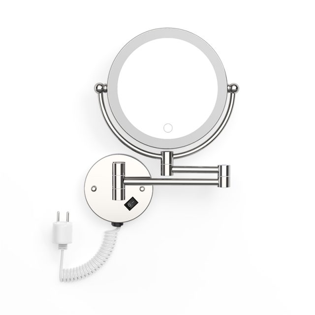TCMM-I1 LED Wall-Mounted Extendable Makeup Mirror TCMM-I1, 8 in., Surface-Mounted Plug-In, 5X