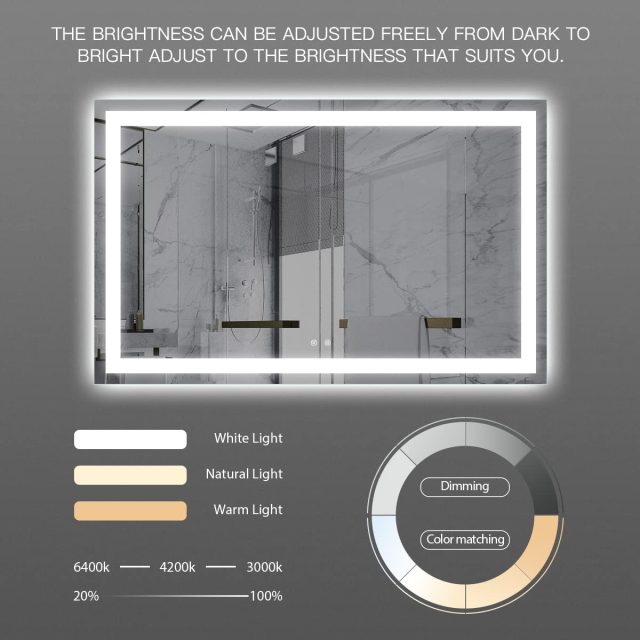 frameless-rectangular-led-bathroom-mirror Product image