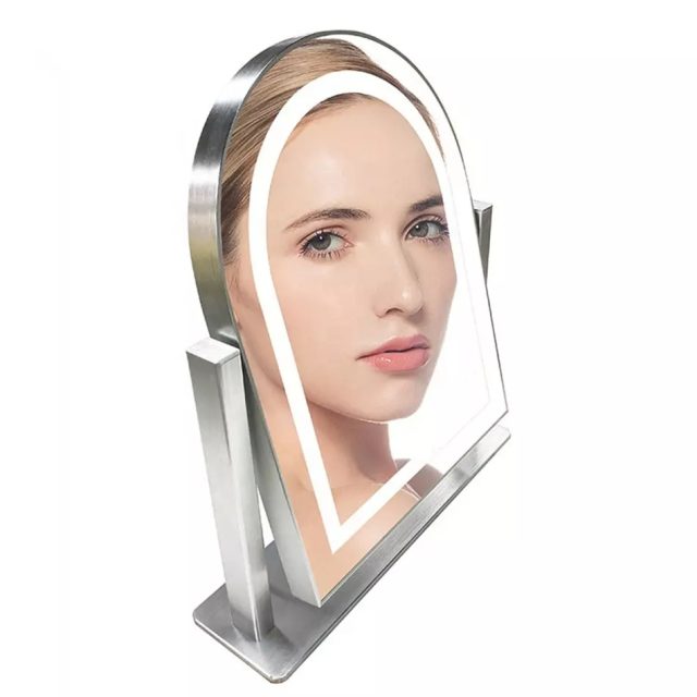 LED Lighted Hairdressing Mirror for Salons, Dimmable